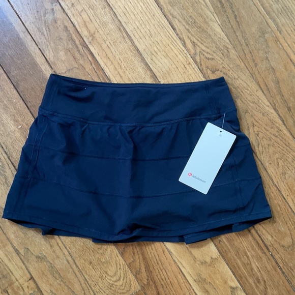 NWT Lululemon PACE RIVAL REGULAR length Tennis Skirt TRUE NAVY BLUE 4 Reg - Picture 2 of 15